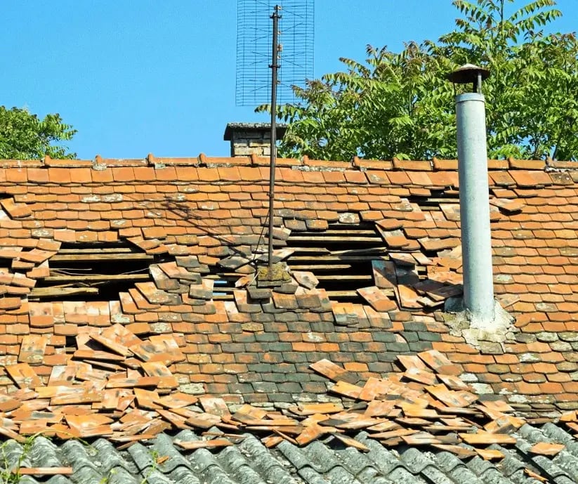 damaged roof