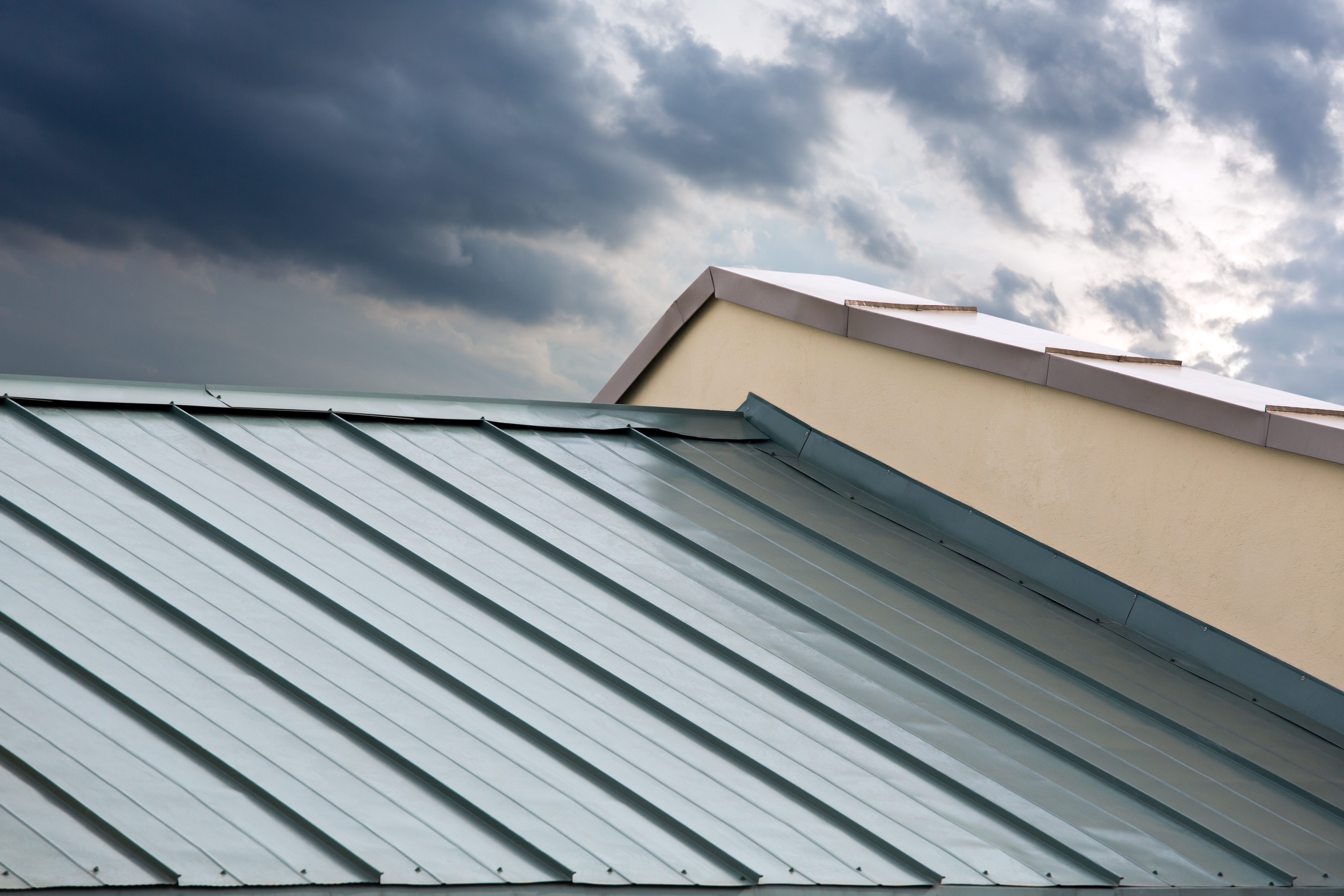 Metal roof on home