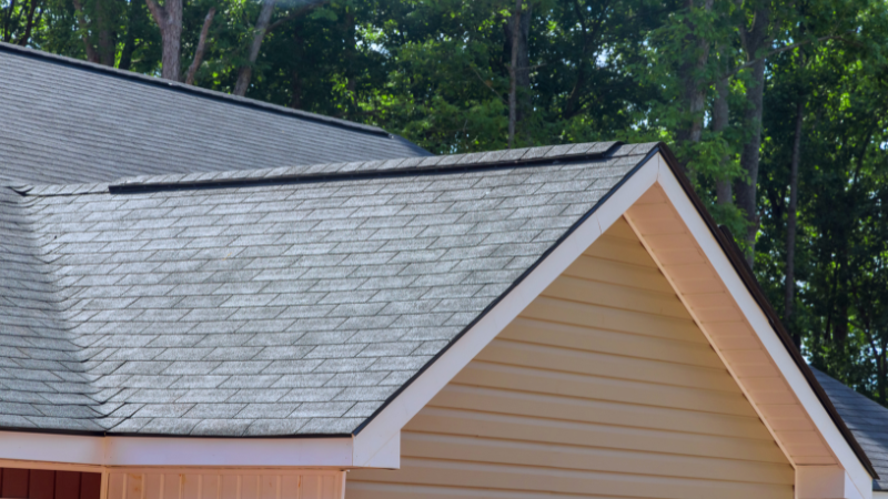 shingled roof with vents