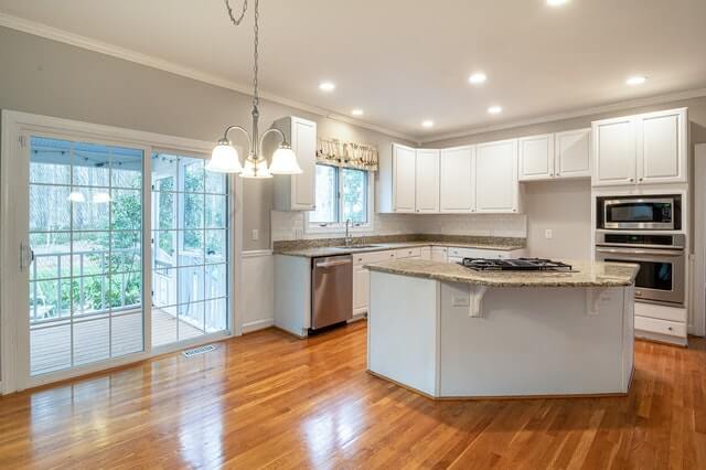 beautiful-white-kitchen-with-sliding-patio-door